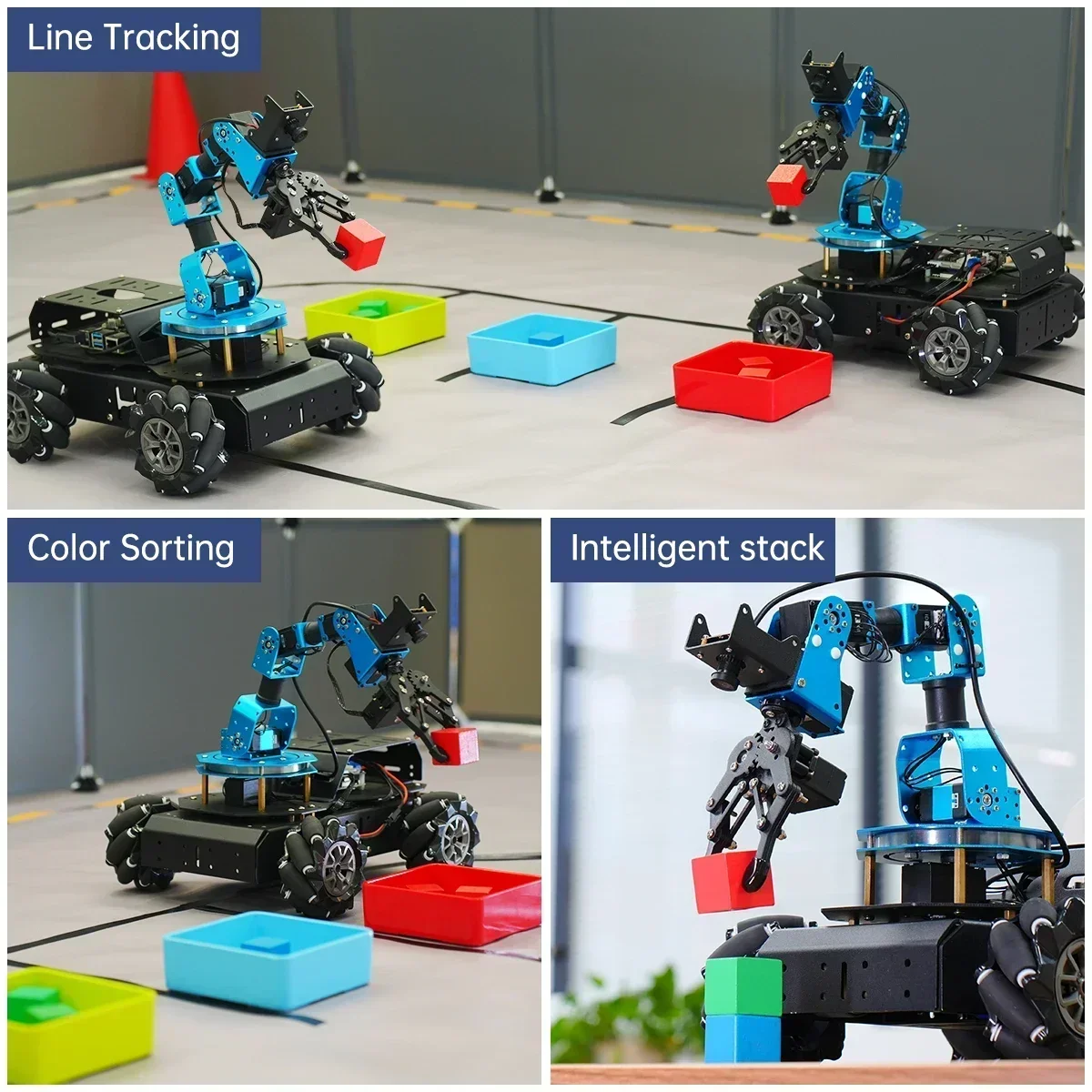 New in stock Hiwonder ArmPi Pro Raspberry Pi ROS AI Vision 6DOF Robotic Arm Kit with 360° 4WD Mecanum Wheel Chassis Ope