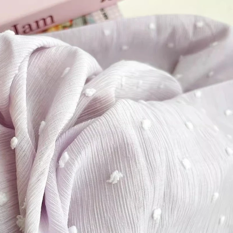 

Фиолетовая милая дизайнерская ткань из тюля для девочек, для летних блузок, платьев, рукоделия, шитья, домашней одежды, поделок, материалов для декора