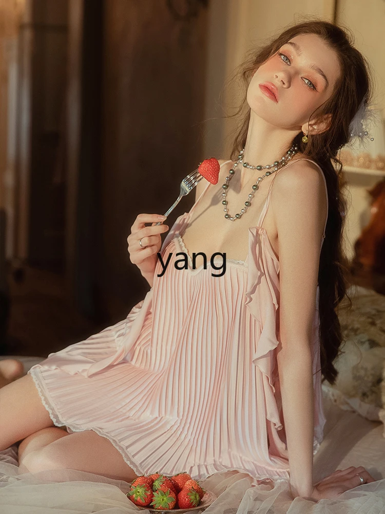 CX Summer Beautiful Pajamas Lace Suspender Home Large Size