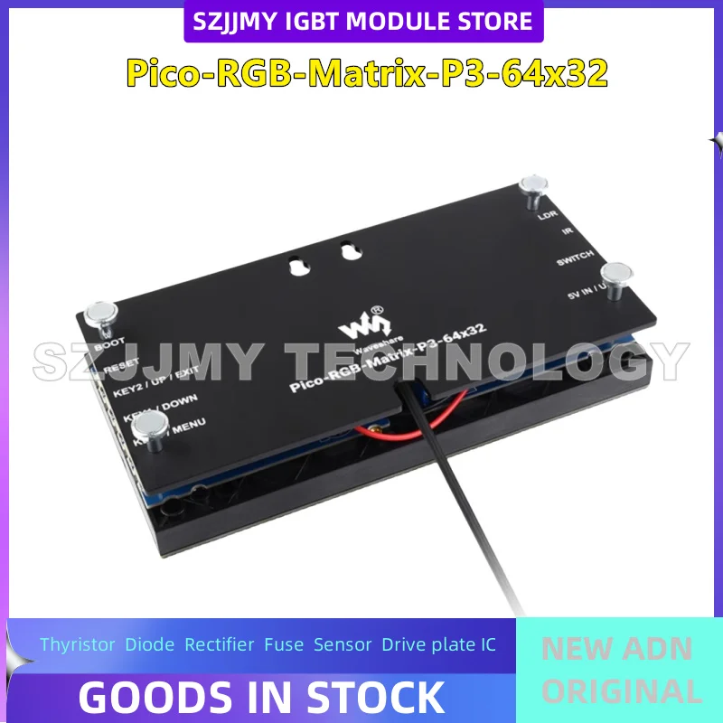 

Raspberry Pi Pico RGB full-color multifunctional digital clock 64 × 32 dot matrix LED display screen photosensitive