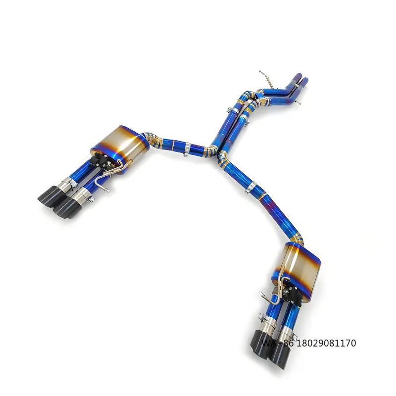 Tuning Titanium Catback Exhaust Pipe for  S6/S7 C7 4.0T 2013-2018 Valvetronic Muffler Weight Reduction Exhaust System