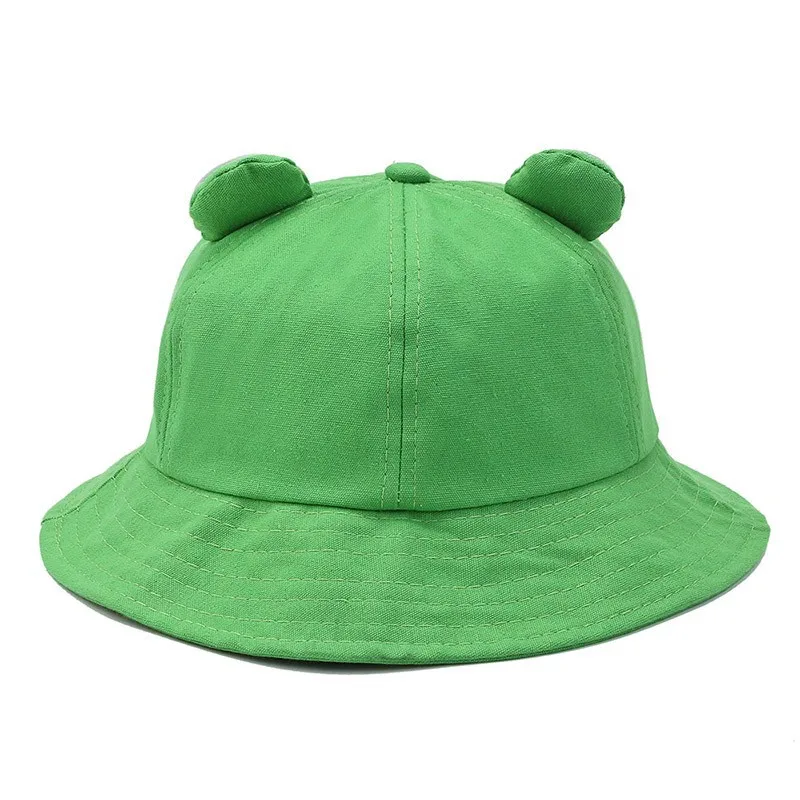 Cute Frog Bucket Hats Accessories Women Bucket Hat Women Summer Outdoor Sun Fishing Cap Cotton Wild Panama Hats Decorative Props