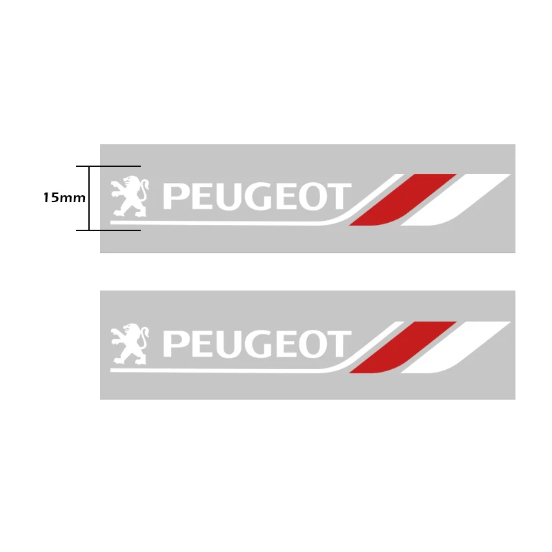 2PCS Reflective Creative Automobile Window Wiper Decals Car Vinyl Sport Stickers For Peugeot 307 206 308 207 406 407 2008 3008