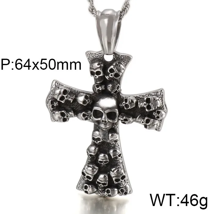 New Punk Agate Beads Chain Lion/wolf Pendant Necklace for Men Stainless Steel Dog Tag Necklace Black Party Jewelry Male Gift