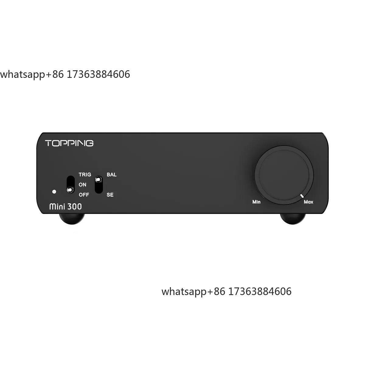 Mini 300 Compact Desktop Power Amplifier 140W X 2 Channels TRS RCA Input Fully Balanced Design for Hi-Fi Audio