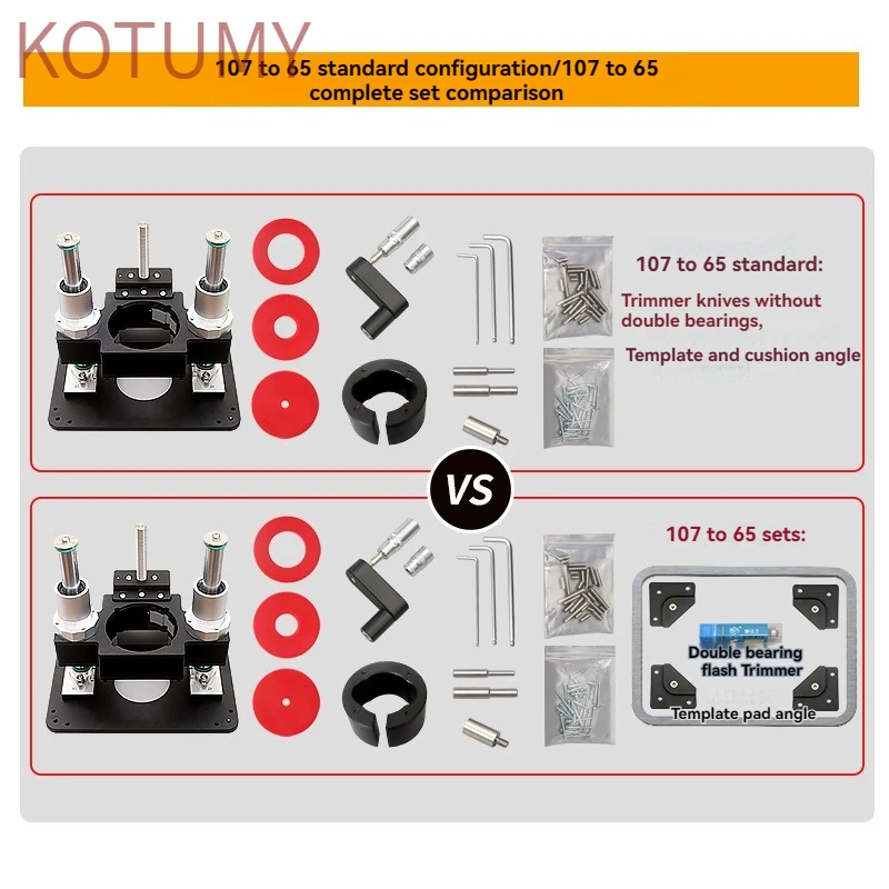 Heavy Duty Wood Router Lift Elevator 107-80mm Aluminum Router Insert Plate Woodworking Machine Tools for Precision Cutting