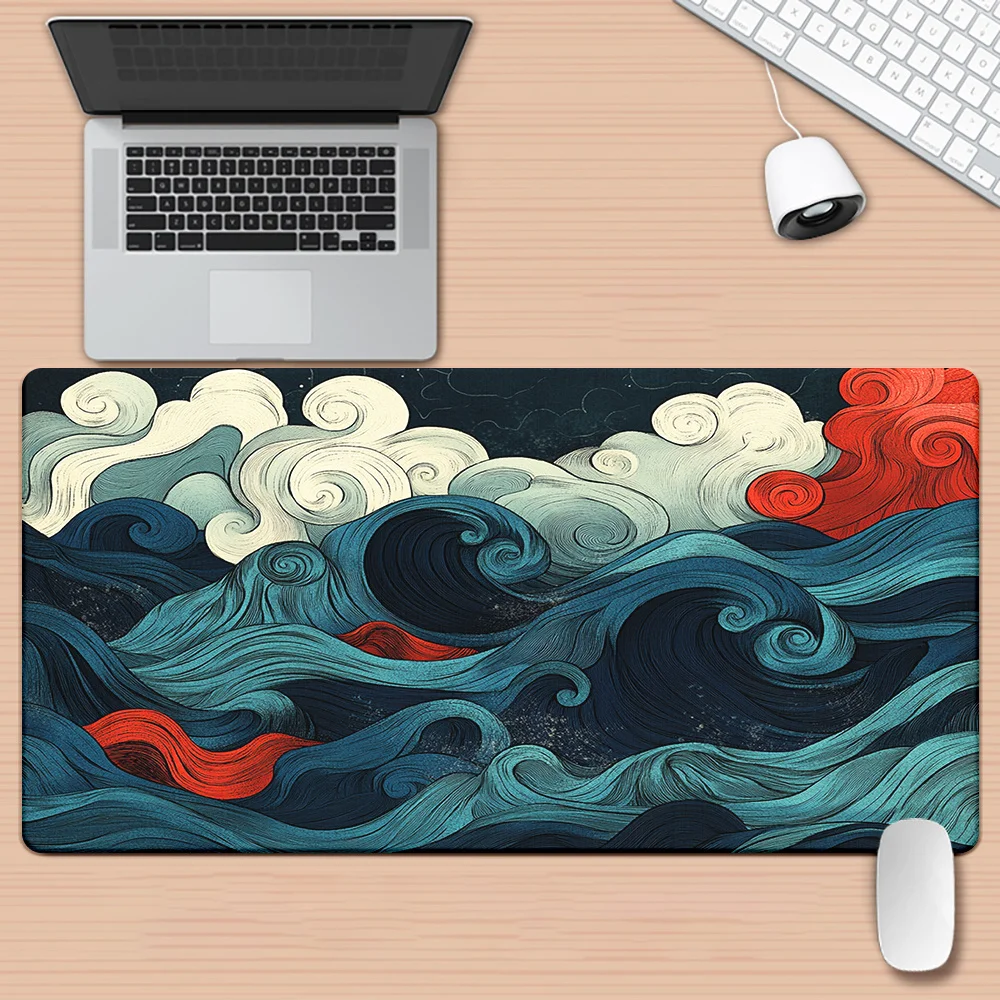 

Игровой коврик для мыши, широкий настольный коврик с мягкой тканевой поверхностью и нескользящей резиновой основой для дома, офиса, ПК, ноутбука. Отличная идея для подарка.