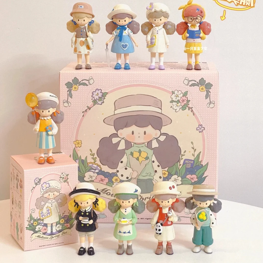 Original Molinta Spring Day Out Planning Series Blind Box Toys Model  Confirm Style Cute Anime Figure Gift Surprise Box