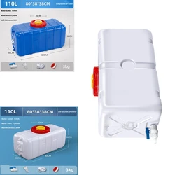 110L Car Water Tank Buckets Food Grade Portable Water Tank Large-Capacity with Faucet Outdoor Accessories Household