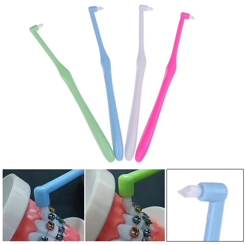 

1/4 Pcs Toothbrush Interspace Brush End-tuft Tapered Toothbrush Soft Trim Toothbrush Wisdom Gap Brush for Orthodontic Braces