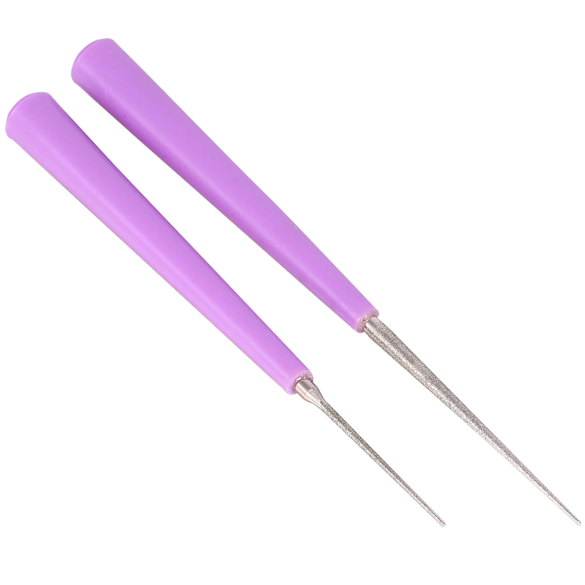 2 Pcs Bead Hole Reamer Needle Opener Drill Puncher Pearl Beads Craft DIY Tools (Violet) hole opener bead reamer set