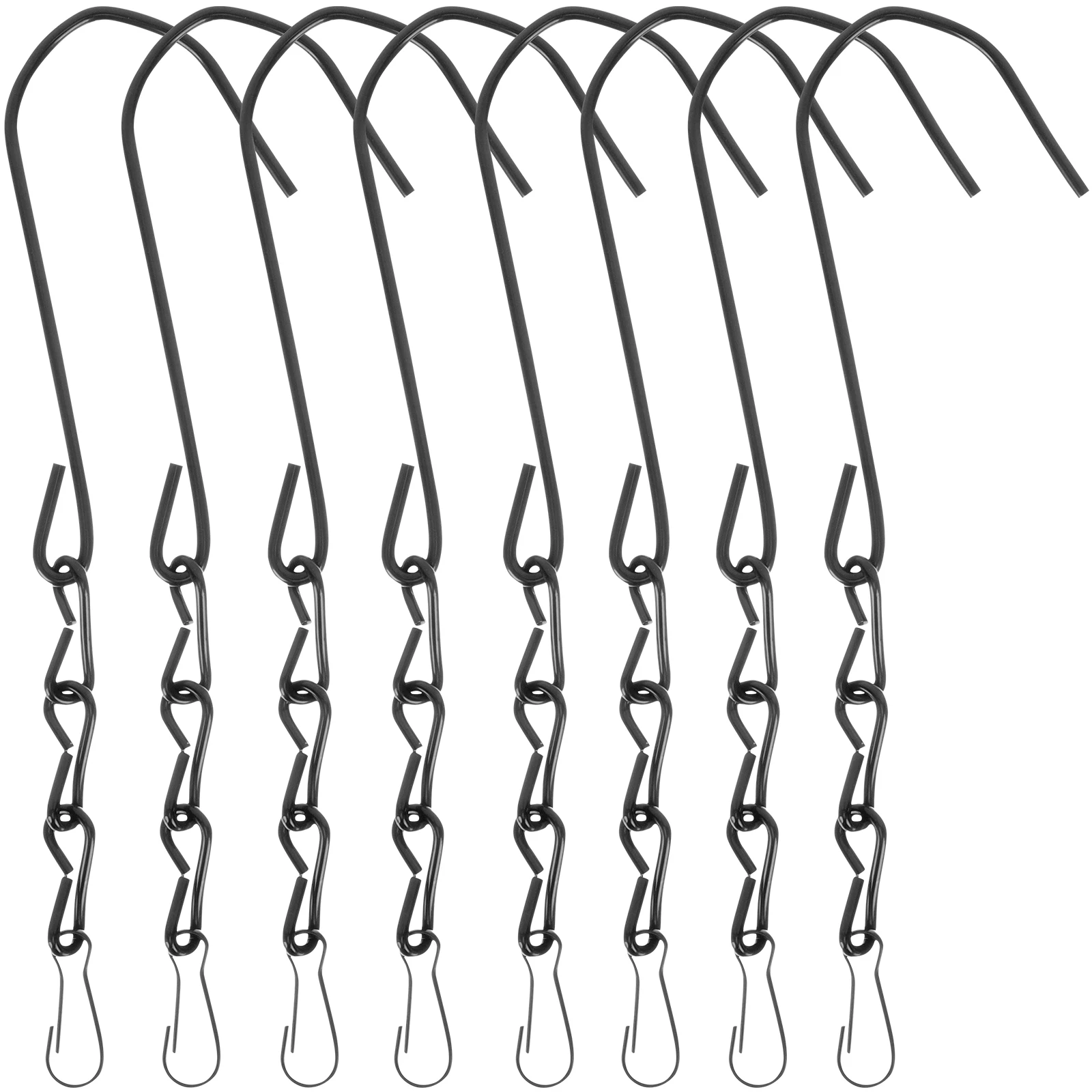 

8pcs Hanging Bird Feeder Planter Outdoor Hanger Flowerpot Chain Metal Material Easy Install Remove Practical Use Good Bearing