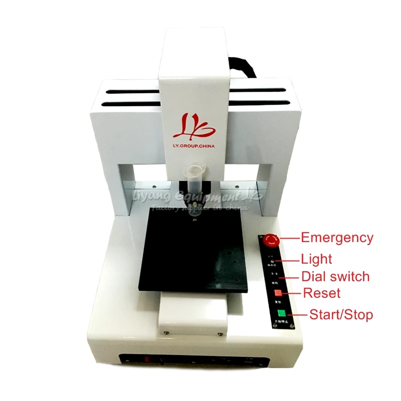 LY-221A automatic glue dispenser 3 axis compatible for mobile frame works  dispensing machine