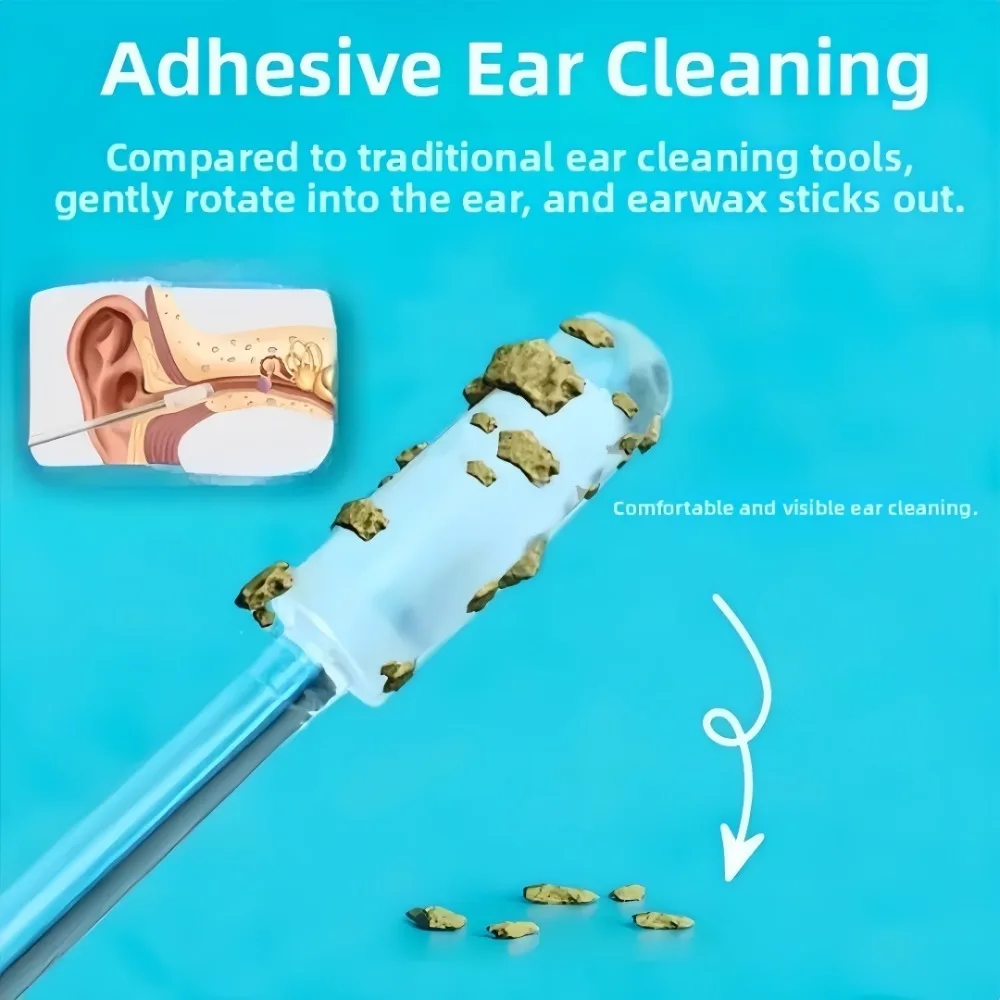 24pcs Ear Sticks Disposable Ear Droppings Cotton Swabs That Do Not Harm The Ears for Children Adults To Use As Ear Cleaning Tool