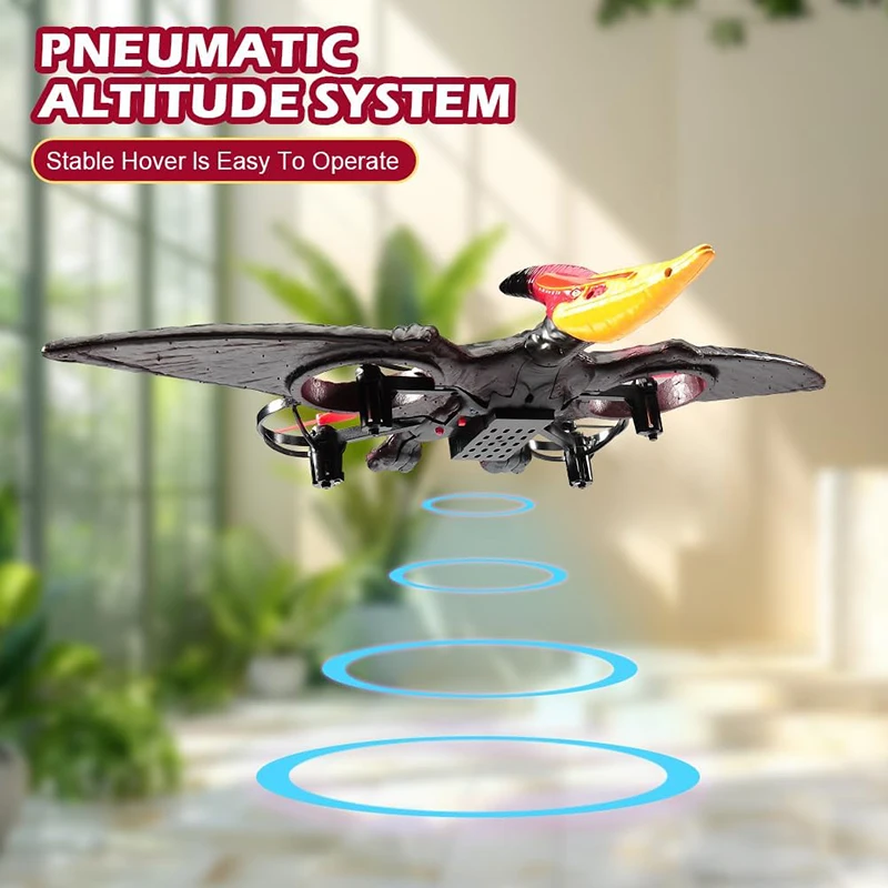 RC Plane Pterosaur 2.4G 6-Axis Gyro EPP Foam RC Aircraft With Led Light One Key Take Off 360 Rotation RC Glider Flying Toys Kids