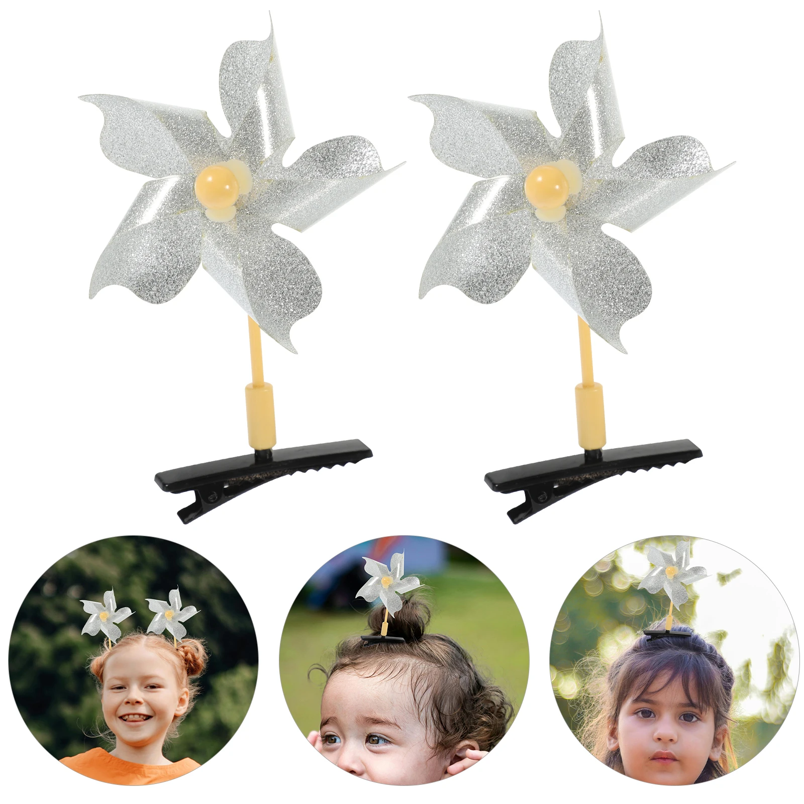 

24 Pcs Windmill Hairpin Clips s Accessories for Girls Decoration 's Day Plastic Barrettes