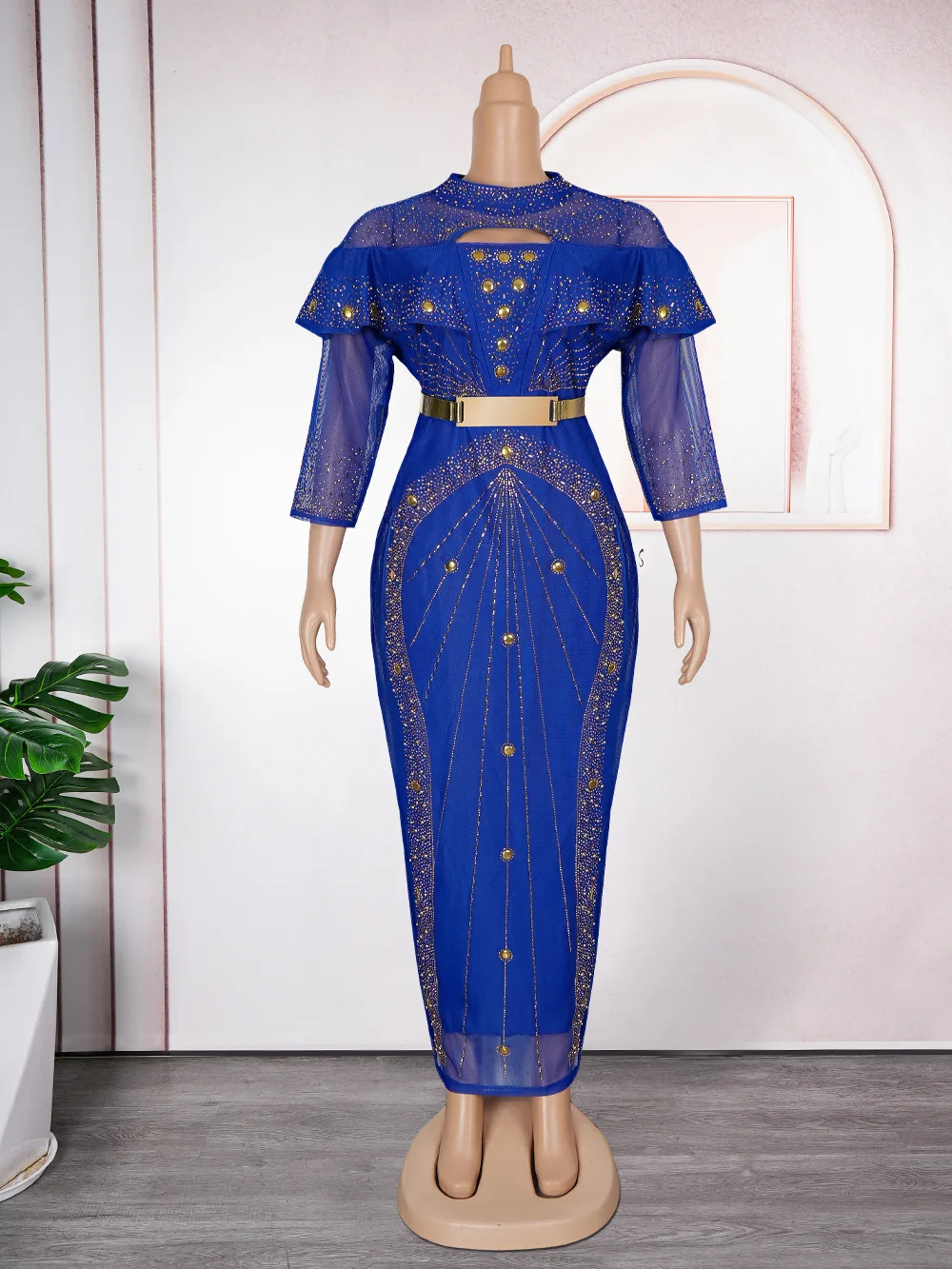 

Luxury Diamond Dresses for Women Elegant Wedding Party Evening Gown African Dashiki Outfits Birthday Dress Robe Africa Clothing