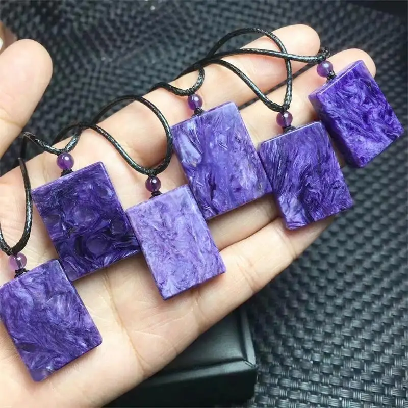 Natural Charoite Pendant Healing Crystal Gemstone Reiki Fashion Jewelry For Friends Gift  1PCS