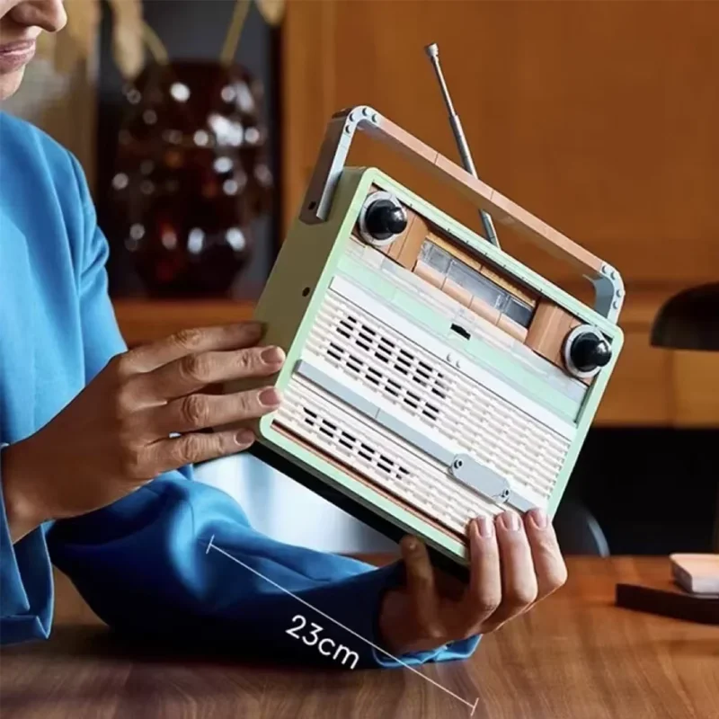 Creative ไอคอน Series Retro วิทยุรุ่น Building Blocks 1970s ทรานซิสเตอร์วิทยุนักดนตรีตกแต่งบ้านเด็กอาคาร Blo