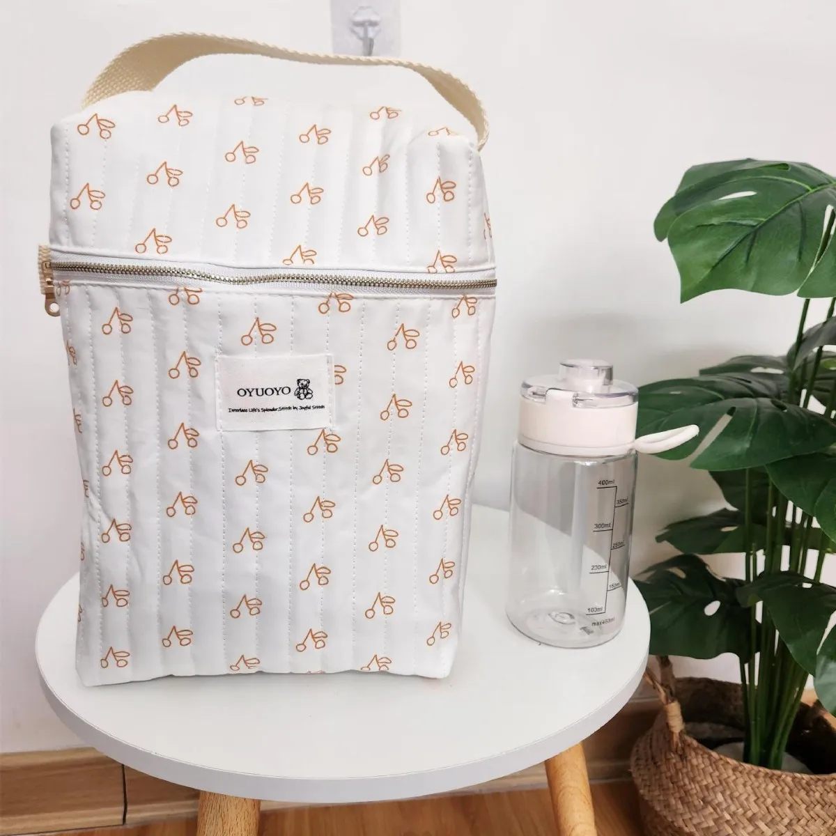 

Portable Baby Diaper Bag Stroller Hanging Bag Printed Nappy Caddy Storage Bag Washable Baby Item Organizer Travel Makeup Bag