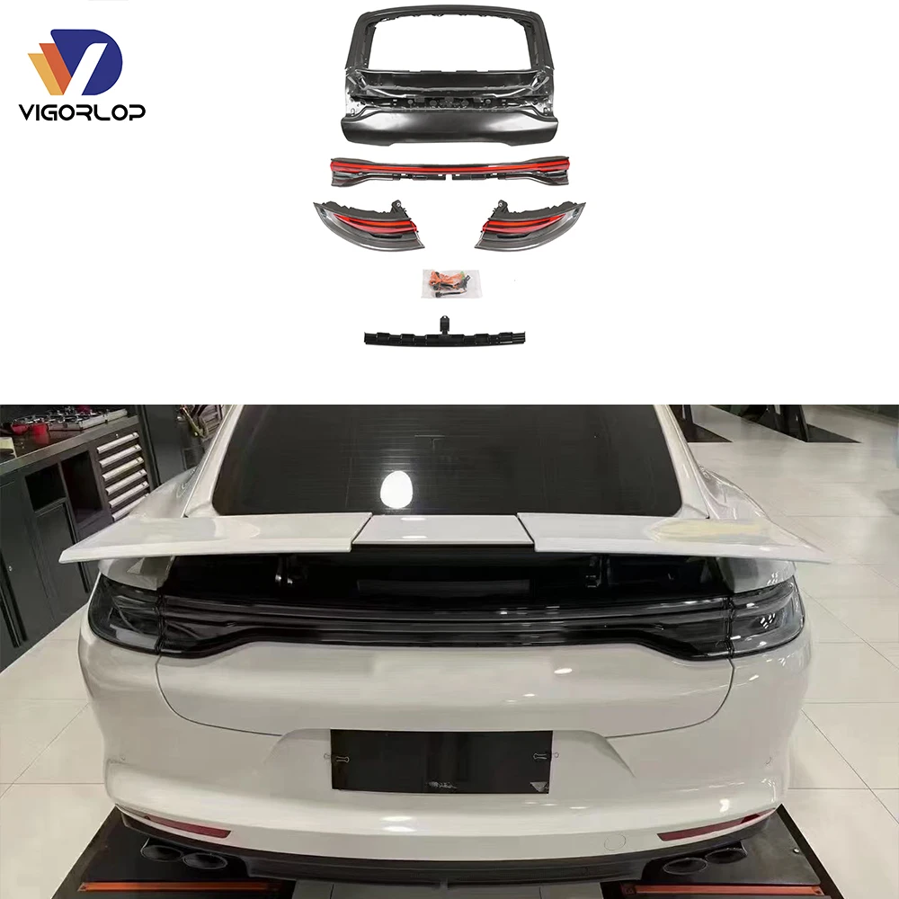 

Auto Taillights Tailgate Back Wholesale Car Bumpers Set for porsche Panamera 971.1 2017-2021 Upgraded 971.2 2023 Rear Bumper