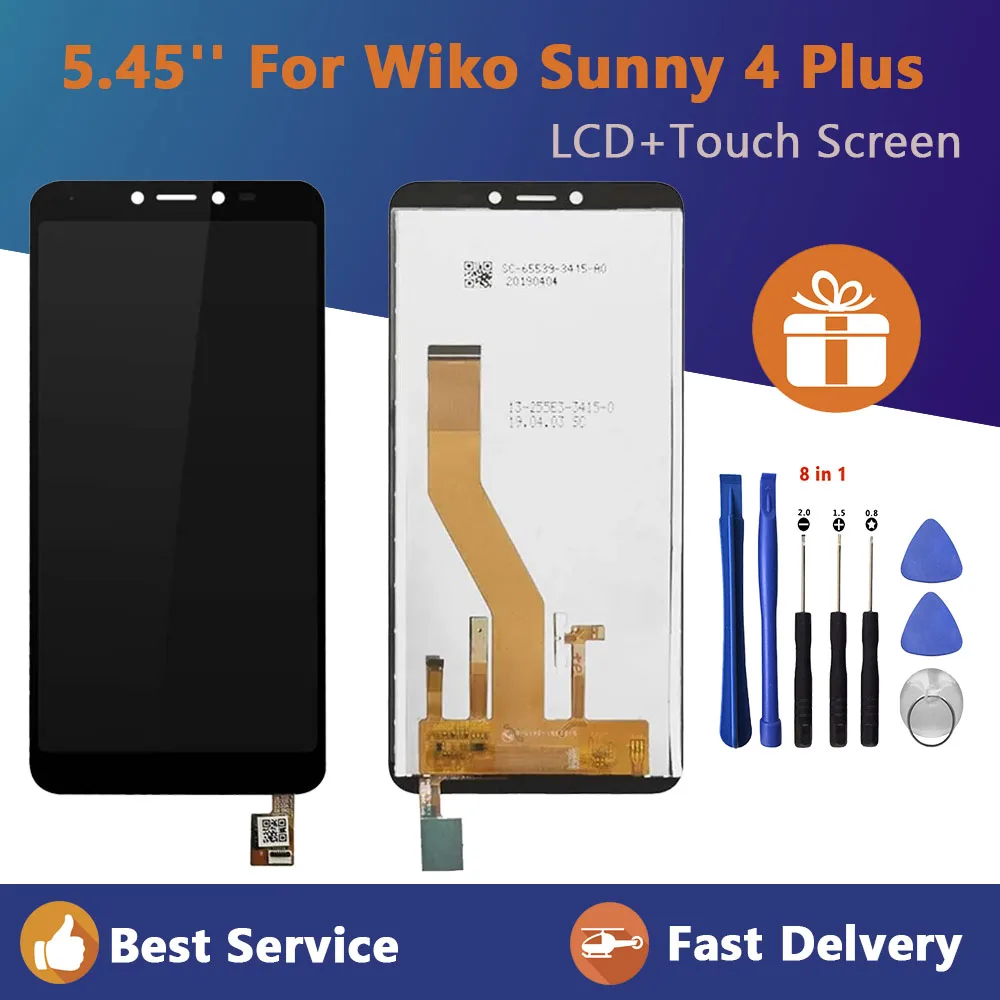 

5.45'' Original For Wiko Sunny 4 Plus LCD Display with Touch Screen Digitizer Mobile Phone Accessories LCD+Tools