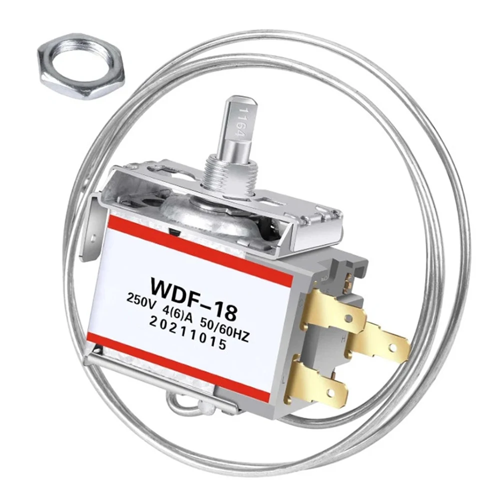 WDF-18 Refrigerator Thermostat 3-Pin Screw Installation Refrigerator Thermostat For Refrigerators Freezers Display Cabinets