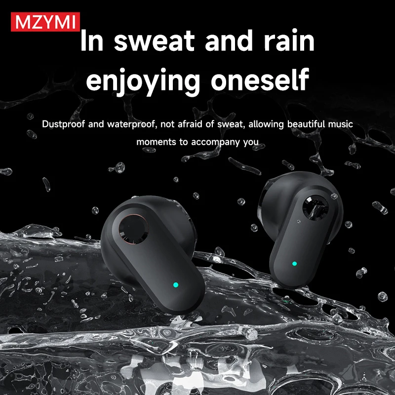 Mzymi t89 tws fone de ouvido sem fio alta fidelidade som estéreo bluetooth fone enc cancelamento ruído controle toque fone com microfone