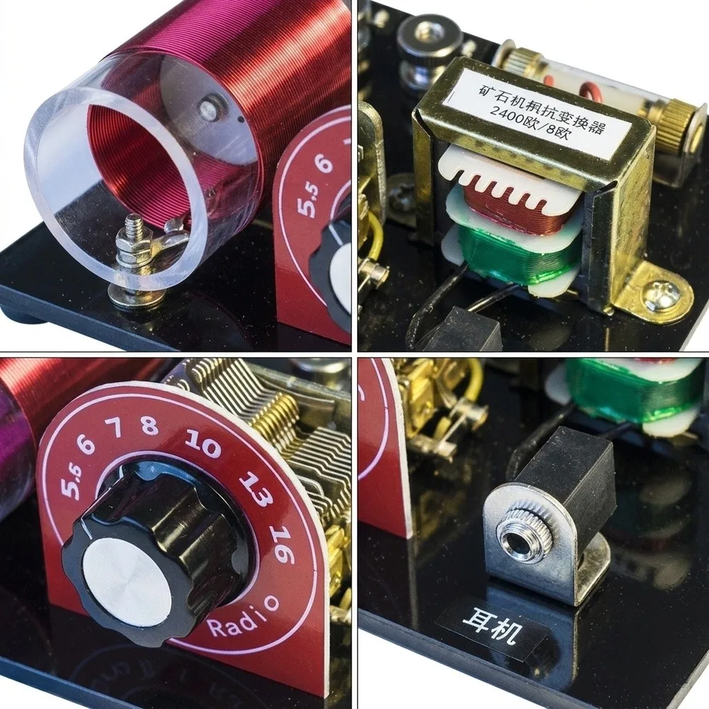 For Crystal Radio Kit Design Air Variable Capacitor Diode Detector Impedance Converter for Broad Device Compatibility
