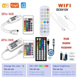 LED Strip RGB 5V USB Controller 44 Keys Tuya Connector IR Remote Control Dimmer for 5050 2835 RGB LED Strip Light TV Backlight