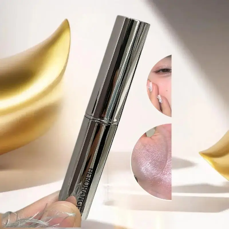 Herorange shimmer iluminador vara natural glitter branco destaque sombra lápis contorno sombreamento iluminando maquiagem facial