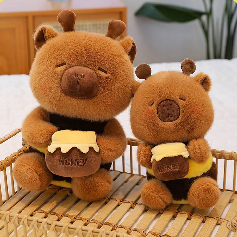 25/30cm New Honey Pot Capybara Plush Toy Simulation Capibara Anime Fluffty Toy Cute Doll Stuffed Animals Soft Doll Gift