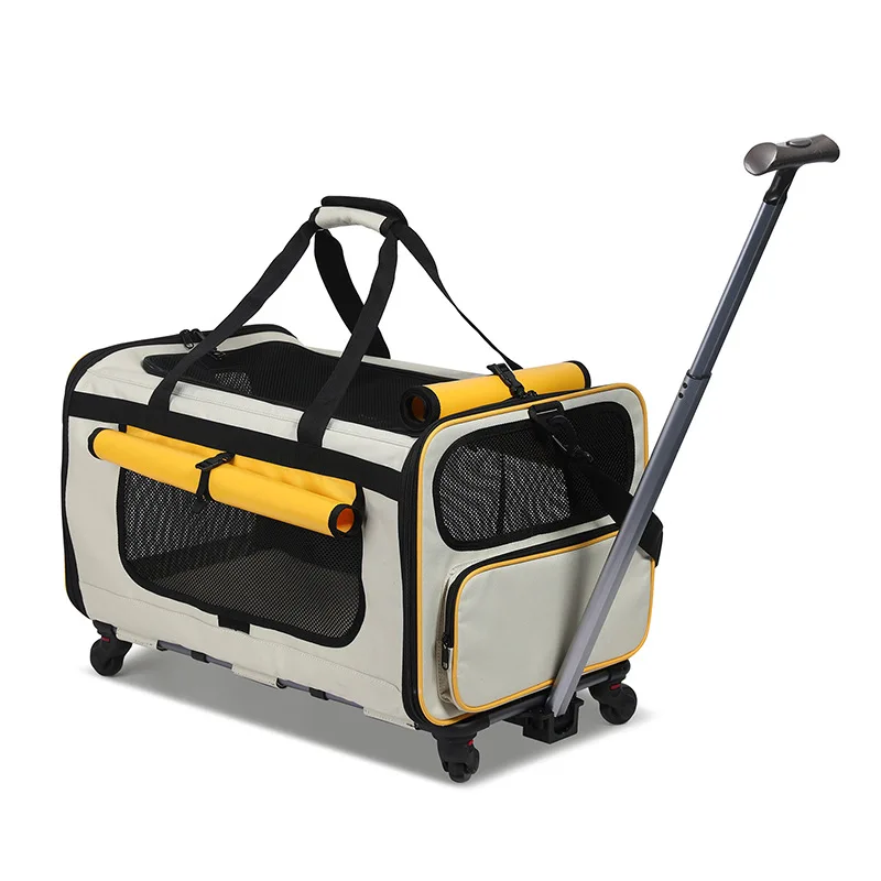 Transportín plegable para gatos y perros: carrito y maleta - imagen 2