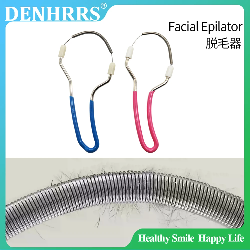 얼굴 제모기, 윗입술, 턱, 얼굴의 불필요한 털 제거, 휴대용 핸드헬드 스프링 롤러 제모기로 매끄러운 피부를 위해