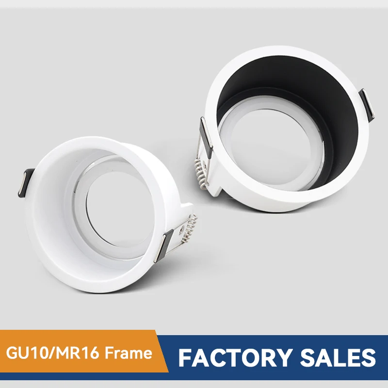 

LED Spot Downlight GU10 Fitting Anti Glare Led Ceiling Recessed Lamp 75mm Cut Hole Bulb Replaceable Downlights