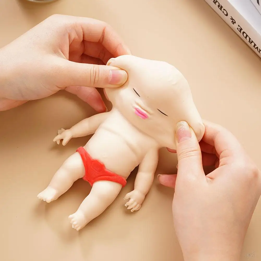 Muñeca de descompresión pellizco divertido Palma africana muñeca pequeña extraño interesante divertida muñeca fea juguete ventilatorio muñeca amasar juguete
