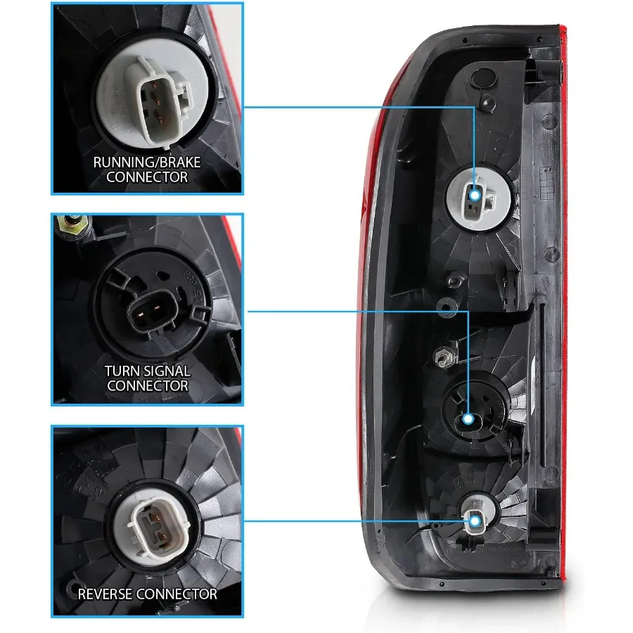 ل 2005-2021 نيسان فرونتير 2009-2012 خط الاستواء الدخان الأحمر LED استبدال الفرامل أضواء خلفية الجمعية مجموعة-الركاب والسائق #6