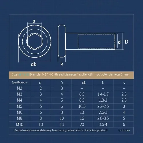 Imagen 2 del producto Tornillo hexagonal de acero inoxidable 304, férula de bloqueo, tuerca de tornillo, combinación de álbum, libro de cuentas a tope, chaflán de borde de clavo M3 ~ M10