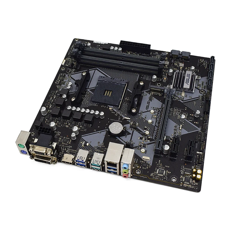 Imagem -03 - Placa-mãe Asus Prime B450 B450m Am4 para Ryzen 5600g 3400g 1700 5700 Cpu Ddr4 128gb Usb 3.1m.2 Micro Atx