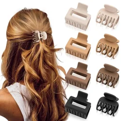 Fashion Medium Hair Claw Clips Non-slip Crab Square Matte for Women Girls, Strong Hold Banana Clips for Thick Thin Hair