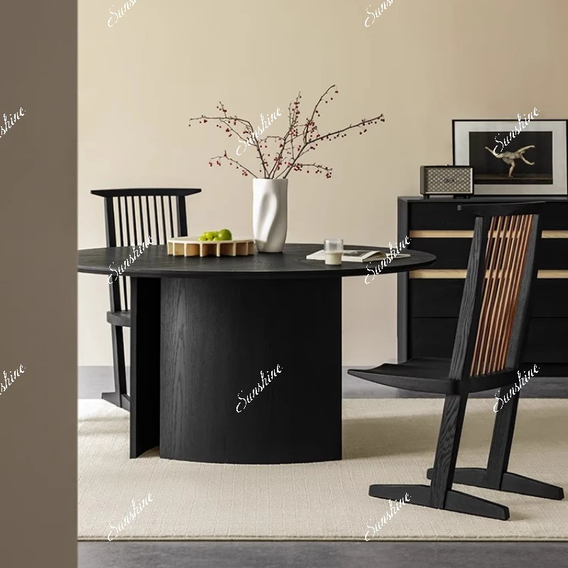 

Rotating disc living room minimalist modern ash wood home large round table