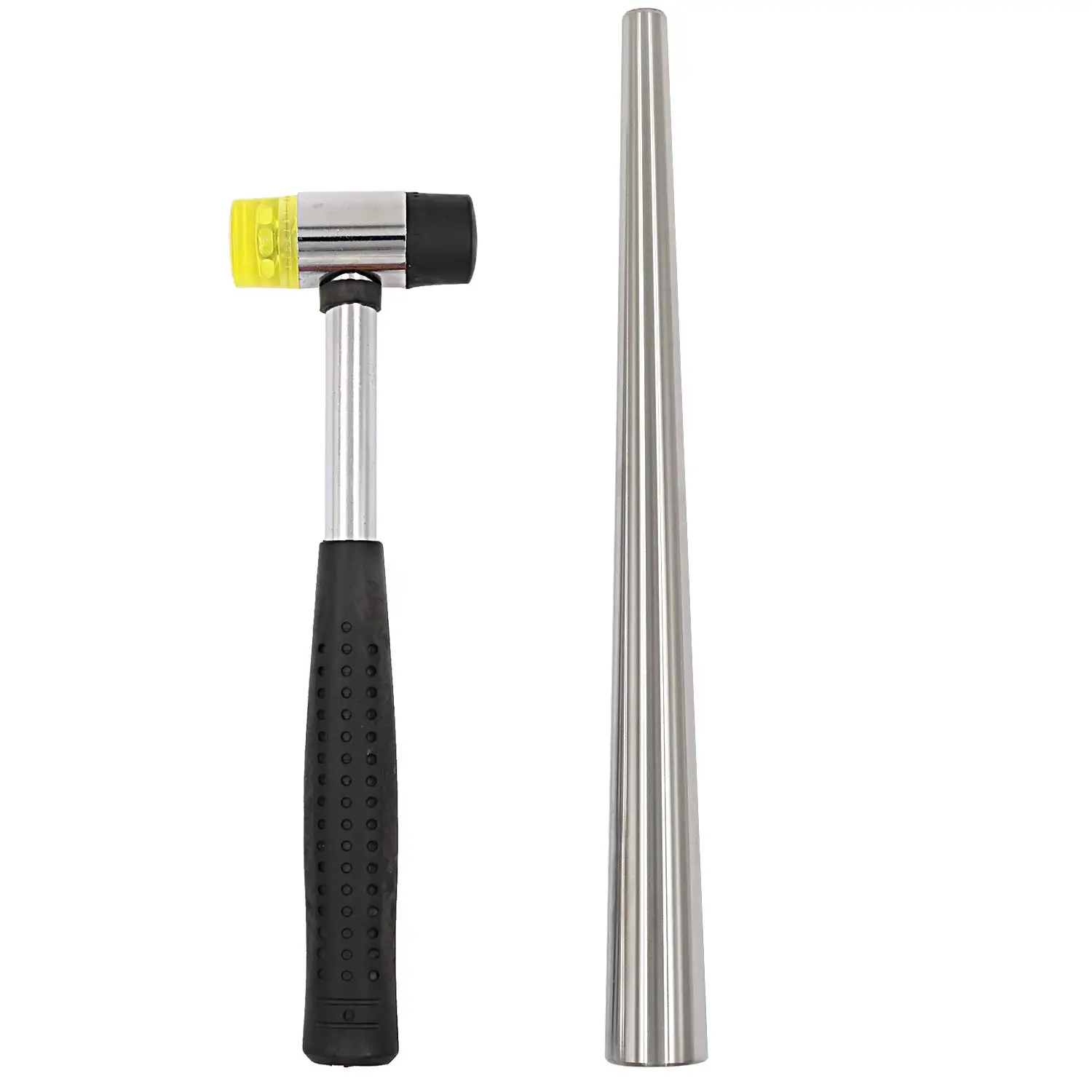 Jewelry Rubber Hammer with Stainless Steel Ring, Mandrel Sizer Set, Double Face Hammer, Jewelry Making Tool