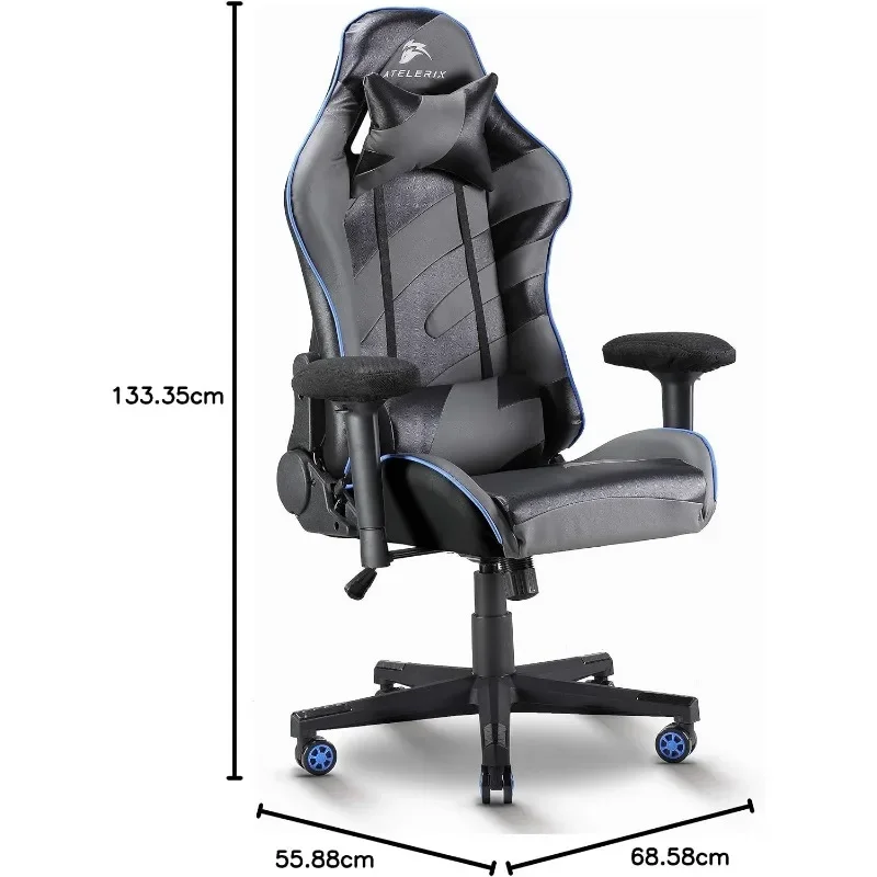 Atelerix Ventris Gaming Chair - PU Leather, Fabric, & Extra Wide Options - Office or Computer Chair