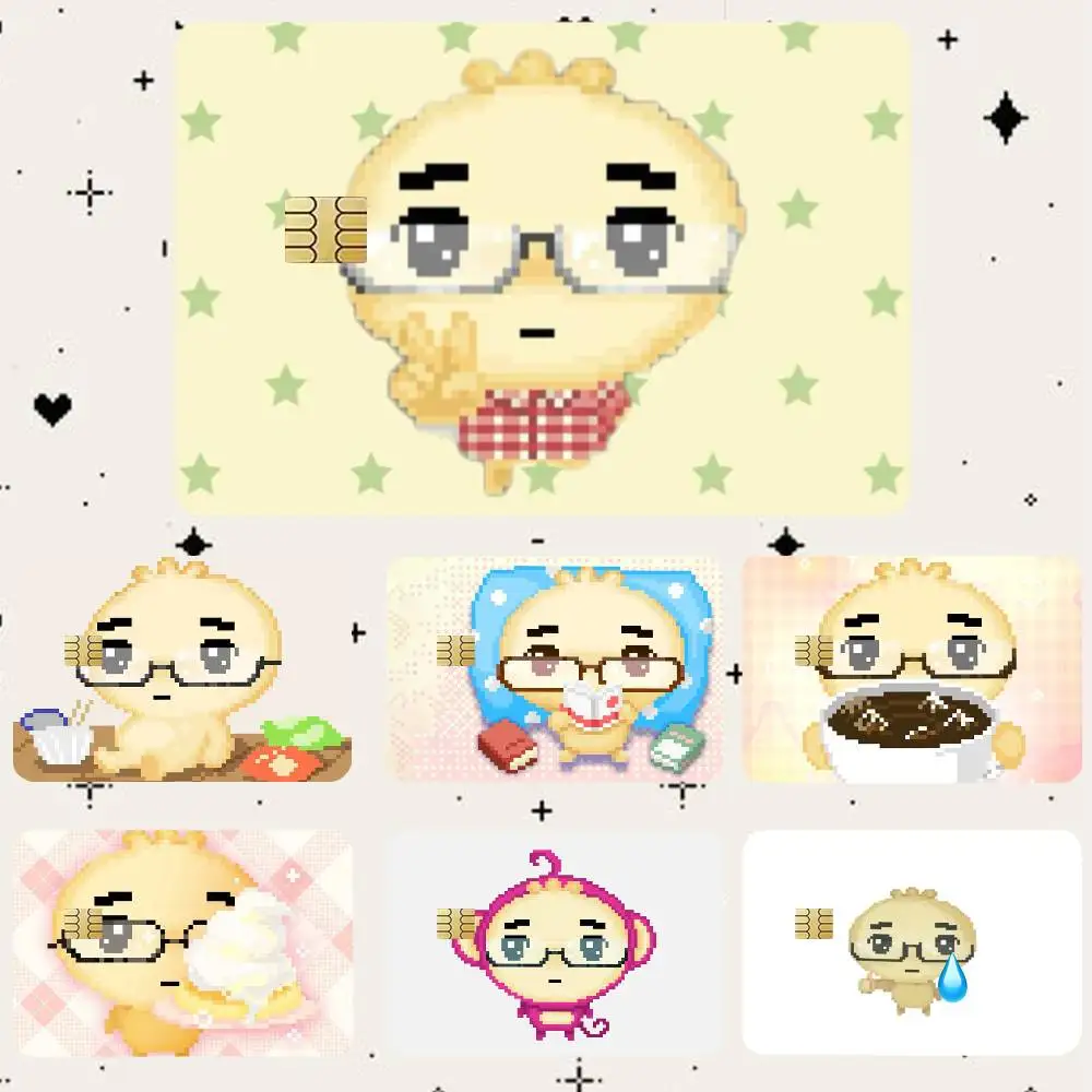 

Korean G-Glasses Dumpling HD Waterproof Card Skins Protective Stickers for Credit Bank Game Cards