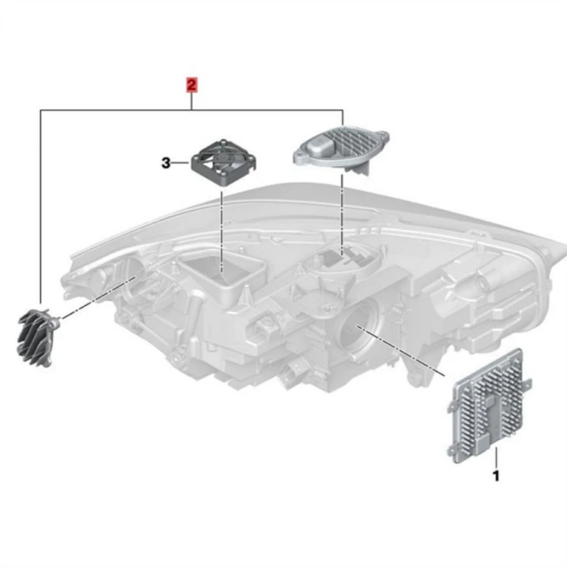 Car Headlight LED Module Turn Signal Light Source Control Unit For BMW 1 2 Series F40 F44 2019-2023