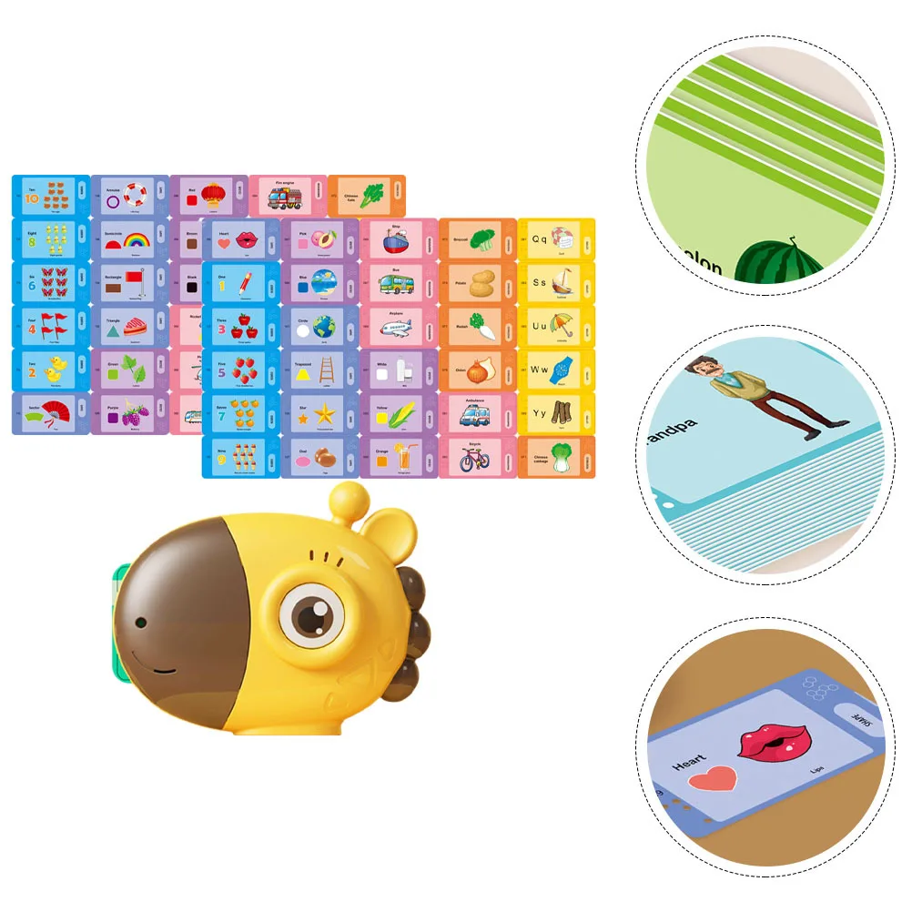 เครื่องอ่านการ์ดรูปยีราฟคอยาว 1 ชุด สำหรับเด็ก พร้อมการ์ดปริศนาเพื่อการศึกษา มีเสียงสัตว์จริง รูปทรง สี และยานพาหนะ