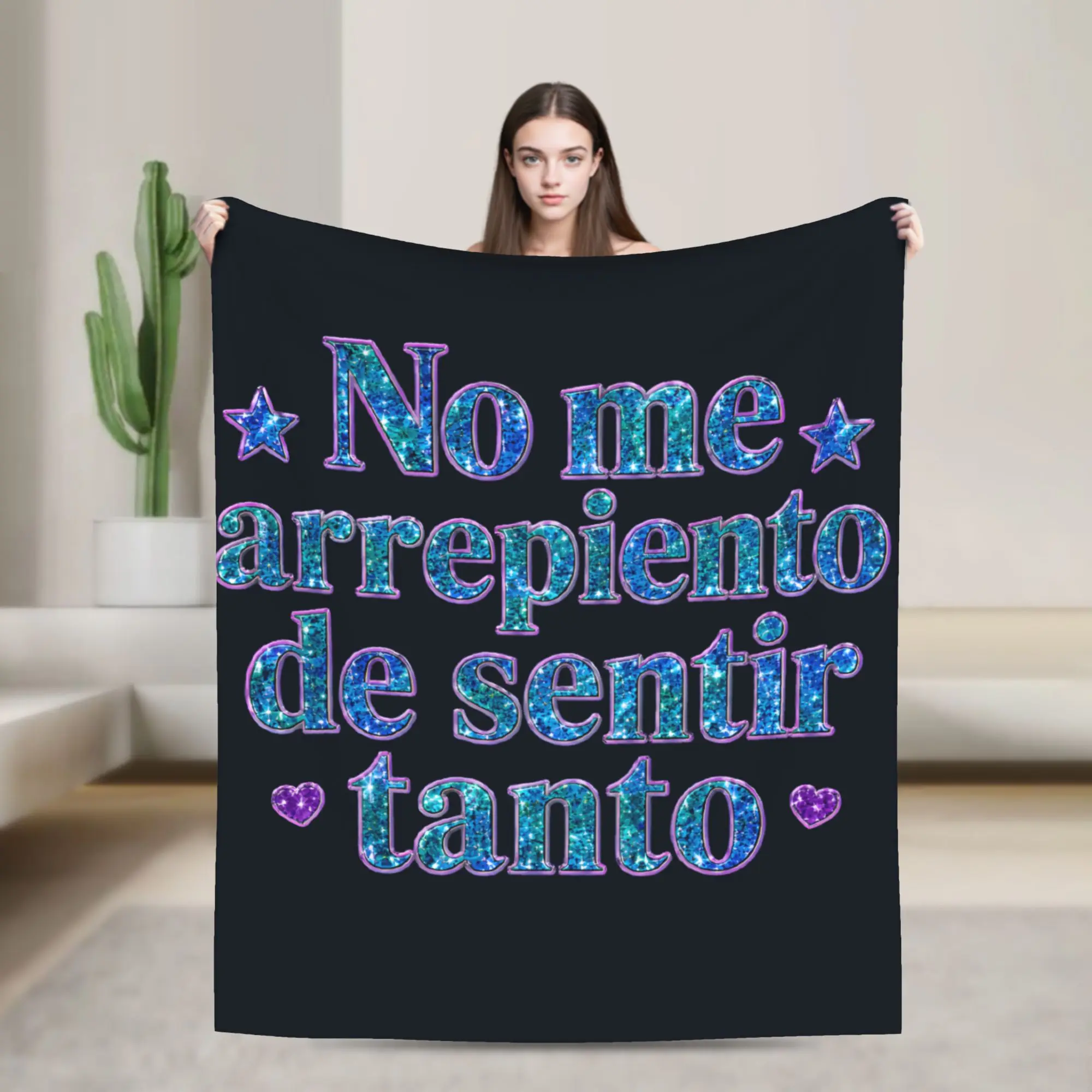 no me arrepiento de sentir tanto Blankets Karol G Flannel Awesome Soft Throw Blanket for Coverlet Autumn/Winter