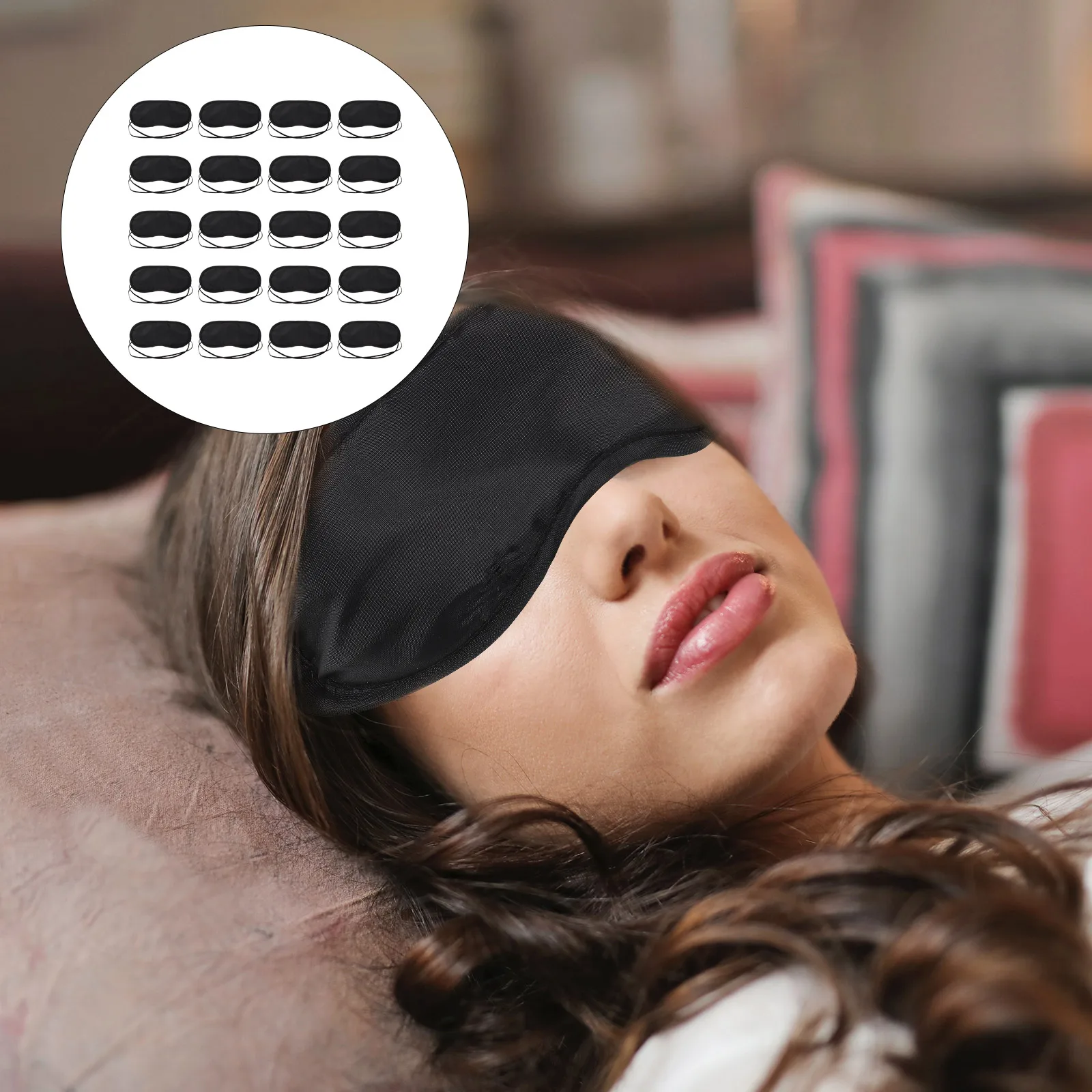 

20 Pcs Sleep Mask Blinds Light Eyemask Travel Protector Lightproof Shading Skin friendly Polyester Cover Sleeping Eye Protectors