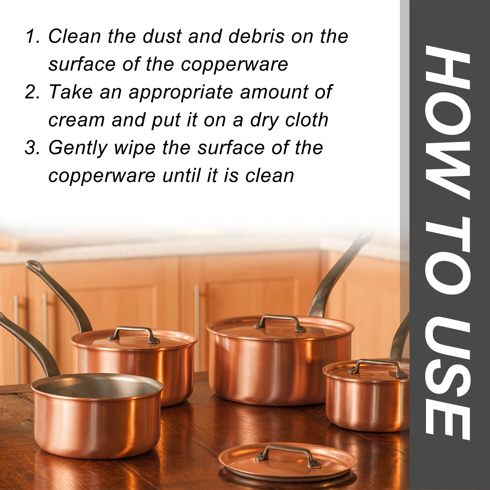 Copper Cleaner Rust Tarnish Remover Metal Stain Clean Kitchen Copperware Brassware Cleaner Copper Polish Decontamination Paste