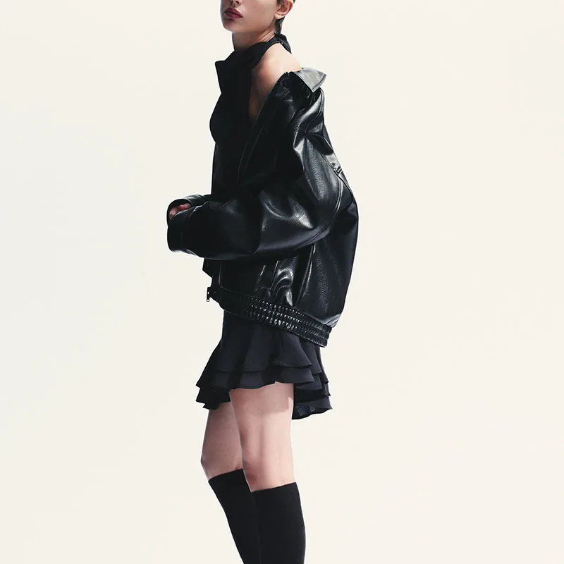 Faionable Lungo Sve Pilot Jaet Cappotto da donna Nuovo arrivo Stagione autunnale Capispalla in pelle sintetica Cappotto da donna Ele